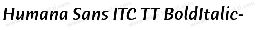 Humana Sans ITC TT BoldItalic字体转换